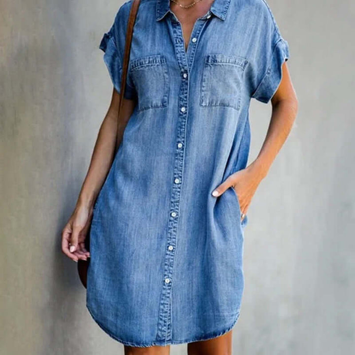 HILDA | LOOSE SHIRT DRESS WITH BUTTONS