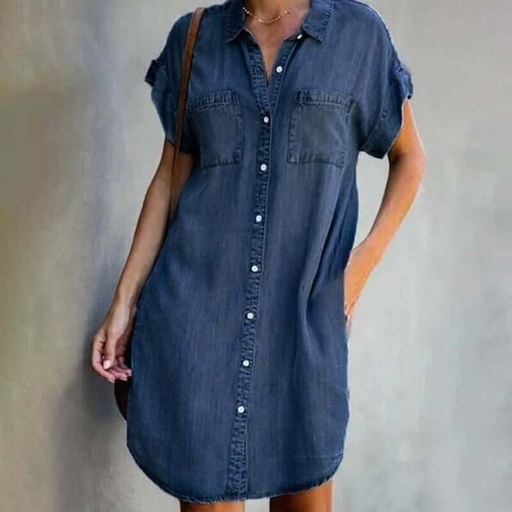 HILDA | LOOSE SHIRT DRESS WITH BUTTONS